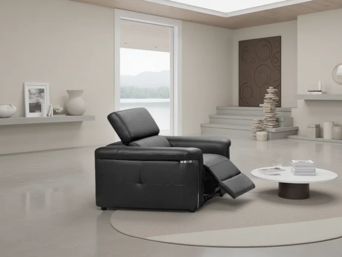 Somerville Electric Recliner Sofa Black Armchair