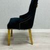Majestic Black Gold Ring Knocker Chair Set of 2