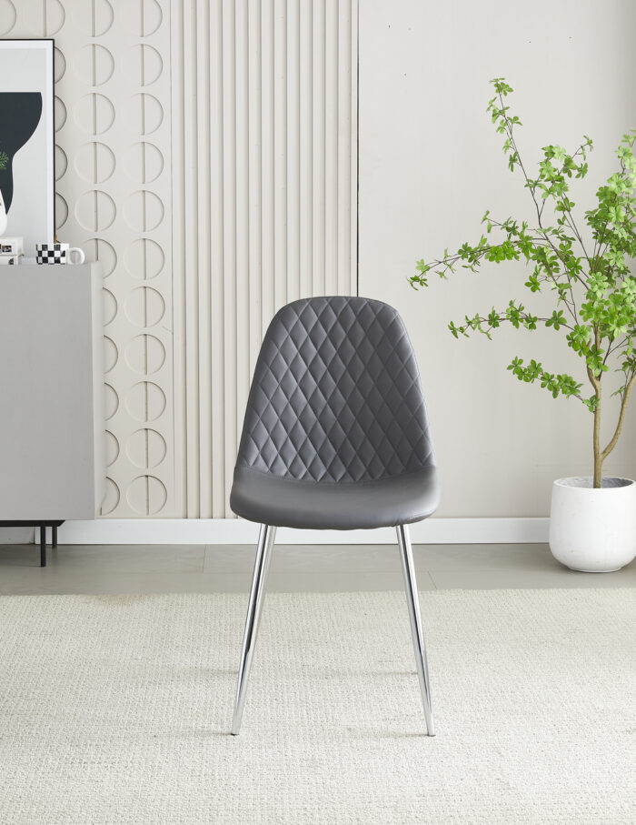 Mexico Grey PU Dining Chair Set of 4