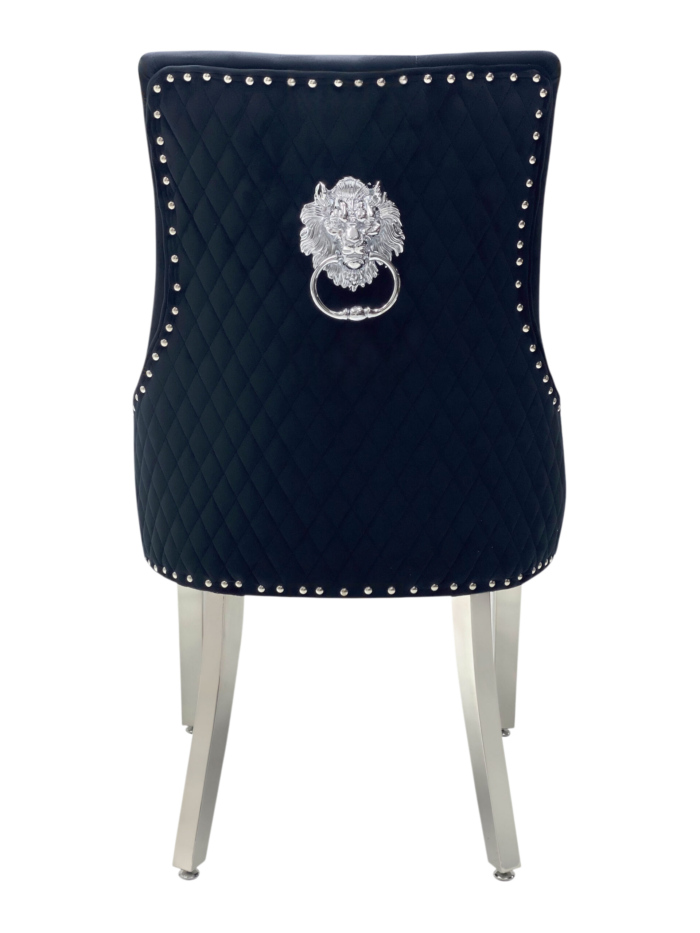 Majestic Black Velvet Dining Chair Set of 2