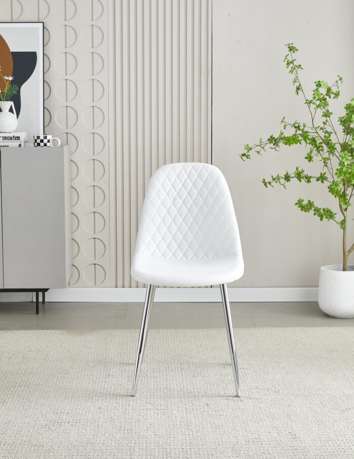 Mexico White PU Dining Chair Set of 4