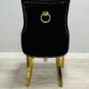 Majestic Black Gold Ring Knocker Chair Set of 2
