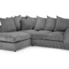 Harley Jumbo Sofa Grey Left Hand Facing Corner
