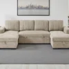 Como Sofabed Beige U Shape Corner