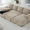Como Sofabed Beige U Shape Corner