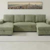 Como Sofabed Green U Shape Corner