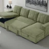 Como Sofabed Green U Shape Corner
