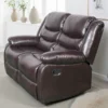 Conrad Manual Recliner Sofa Brown 2 Seater