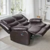 Conrad Manual Recliner Sofa Brown 2 Seater