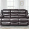 Conrad Manual Recliner Sofa Brown 3 Seater