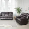 Conrad Manual Recliner Sofa Brown 3+2 Set