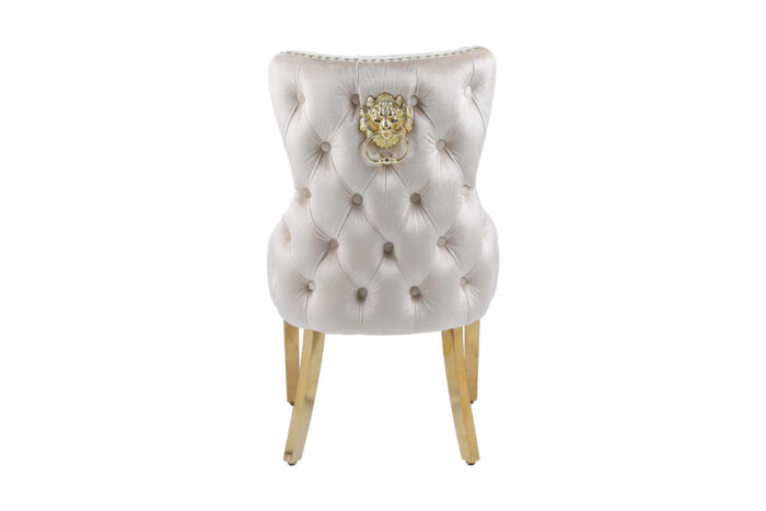 Victoria Cream Gold Dining Chair Set of 2
