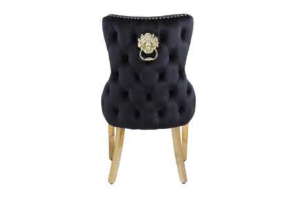 Victoria Black Gold Dining Chair Set of 2