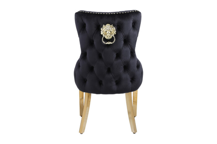 Victoria Black Gold Dining Chair Set of 2