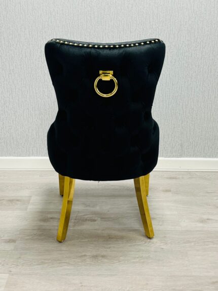 Victoria Black Ring Knocker Chair Set of 2