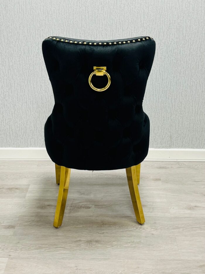 Victoria Black Ring Knocker Chair Set of 2
