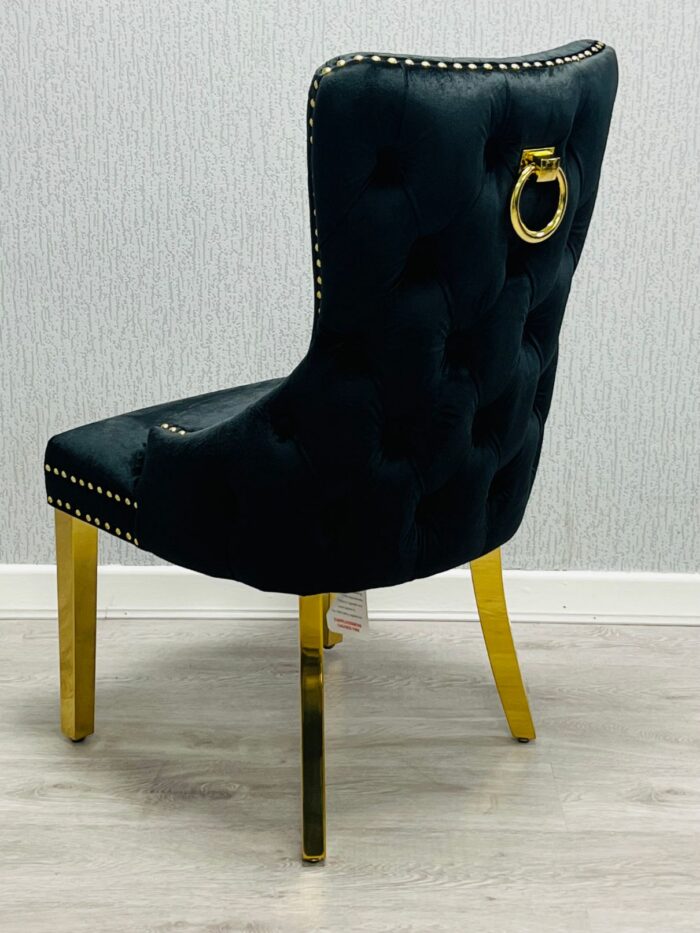 Victoria Black Ring Knocker Chair Set of 2