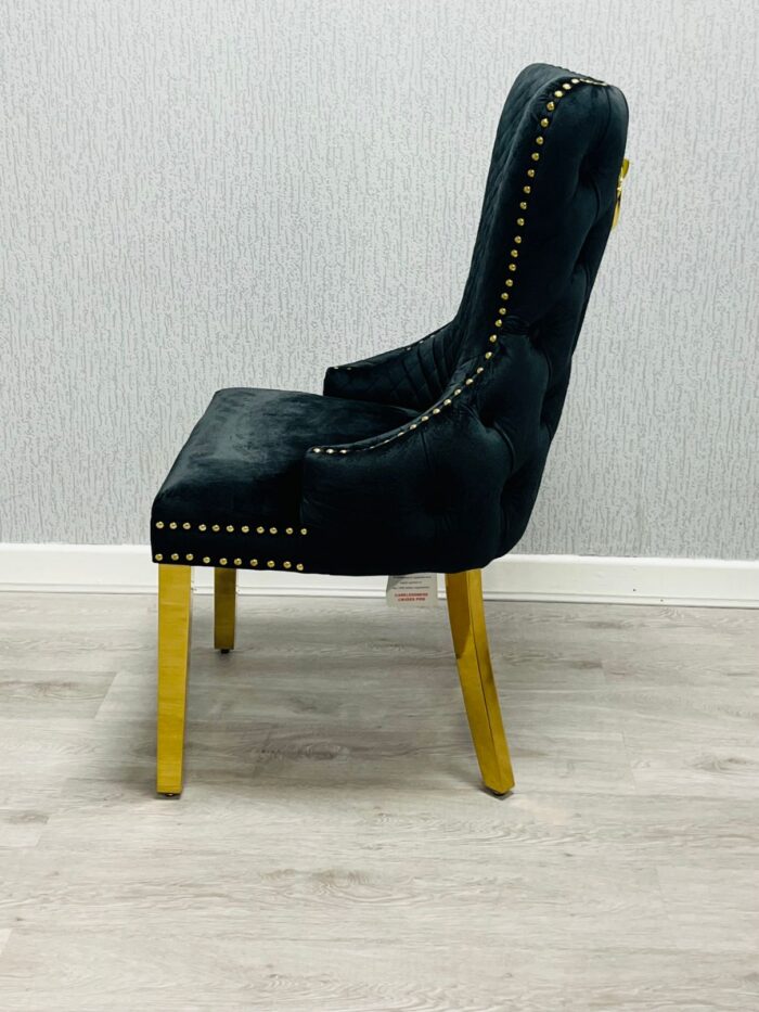 Victoria Black Ring Knocker Chair Set of 2