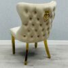 Valentino Mink Gold Velvet Chair Set of 2