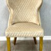 Valentino Mink Gold Lion Velvet Chair Set of 2