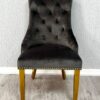 Majestic Grey Gold Lion Knocker Chair Set of 2