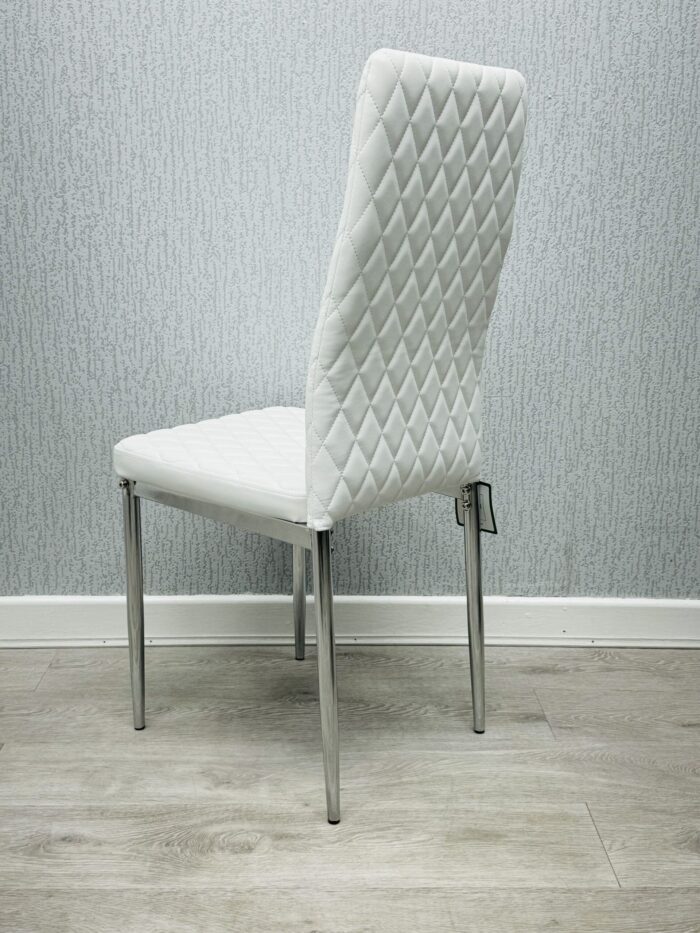 California White PU Dining Chair