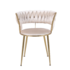 Camelia Cream Gold Dining Chair
