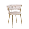 Camelia Cream Gold Dining Chair