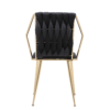 Daisy Black Gold Dining Chair Set of 2