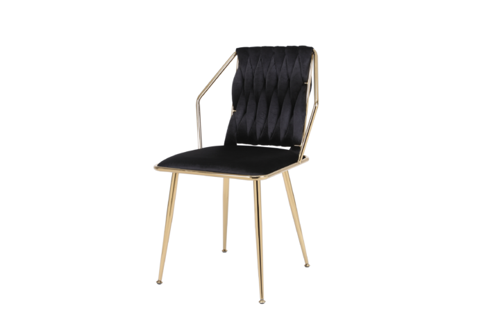 Daisy Black Gold Dining Chair Set of 2
