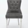 Portland Grey Velvet Dining Chair Set of 2