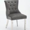 Portland Grey Velvet Dining Chair Set of 2