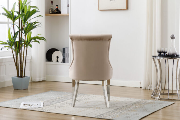 Portland Mink Velvet Dining Chair Set of 2