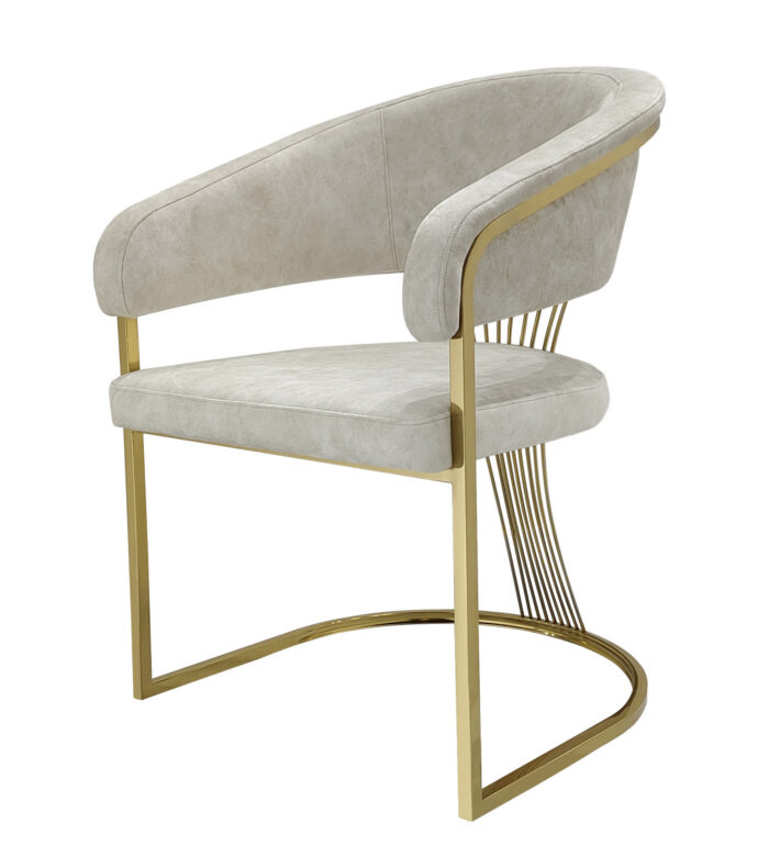 Porado Cream Dining Chair Set of 2