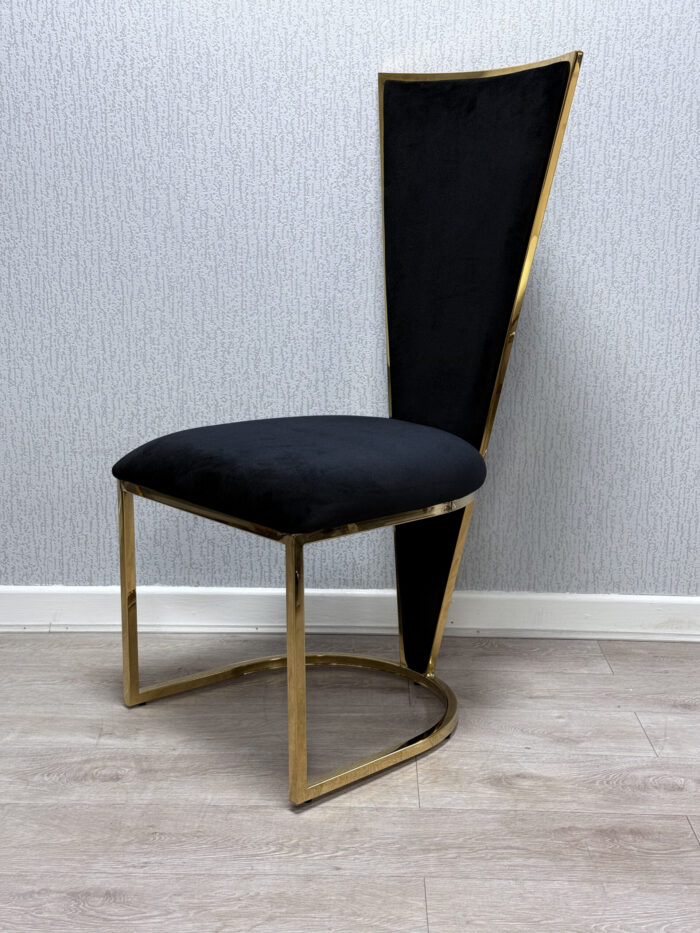 Vienna Black & Gold Dining Chair Set of 2