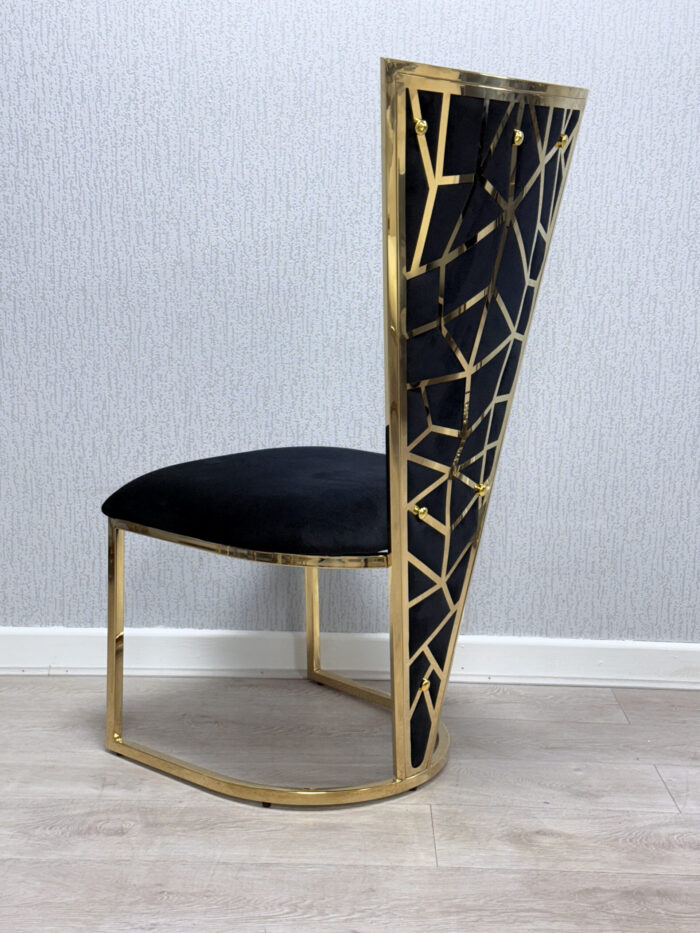 Vienna Black & Gold Dining Chair Set of 2