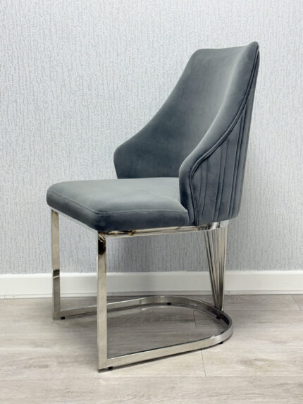 Lasco Grey & Silver Dining Chair Set of 2