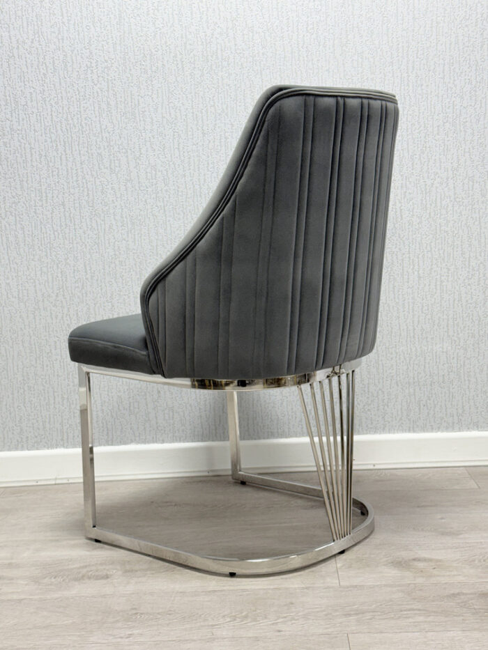 Lasco Grey & Silver Dining Chair Set of 2
