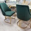 Lasco Green & Gold Dining Chair Set of 2