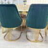 Lasco Green & Gold Dining Chair Set of 2