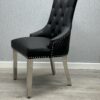 Majestic Midnight Black PU Leather Dining Chair Set of 2