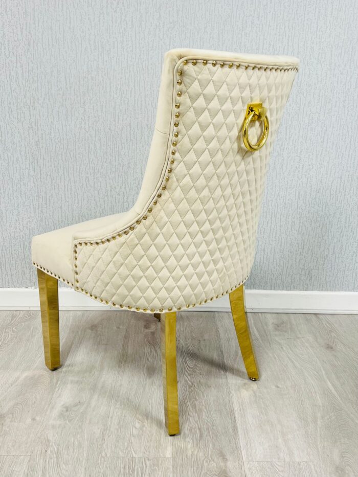 Majestic Mink Gold Ring Knocker Chair Set of 2