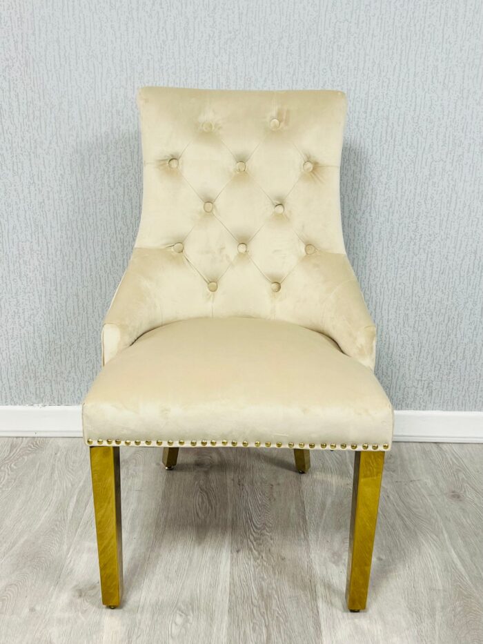 Majestic Mink Gold Ring Knocker Chair Set of 2