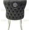 Valentino Grey Velvet Dining Chair Set of 2