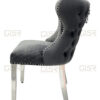 Valentino Grey Velvet Dining Chair Set of 2