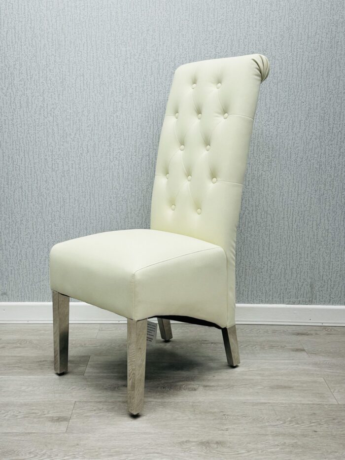 Sofia Cream PU Chair Set of 2
