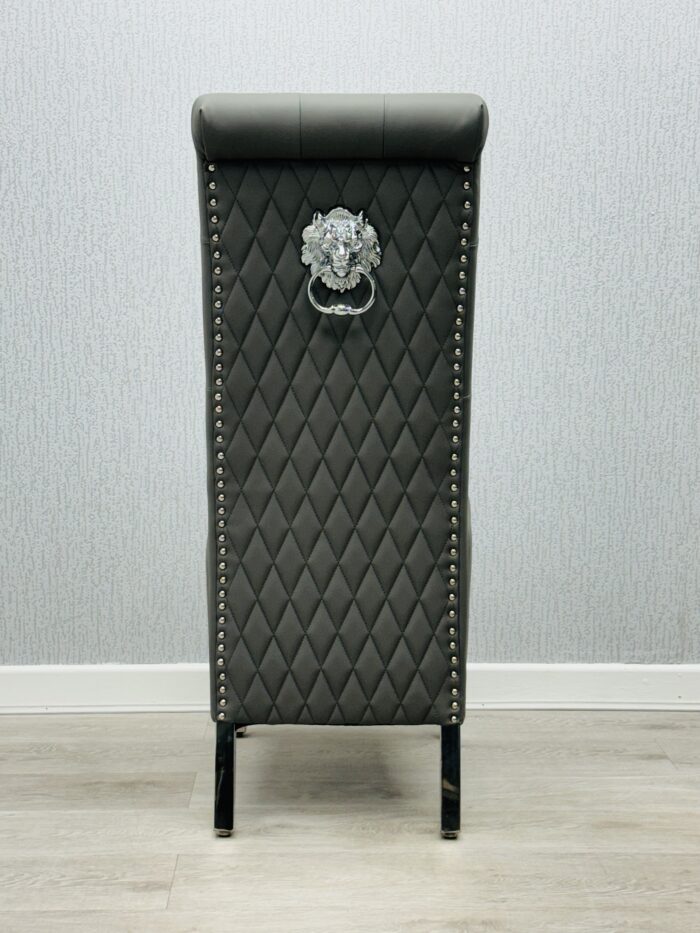 Sofia Grey PU Chair Set of 2