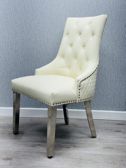 Majestic Cream PU Chair Set of 2