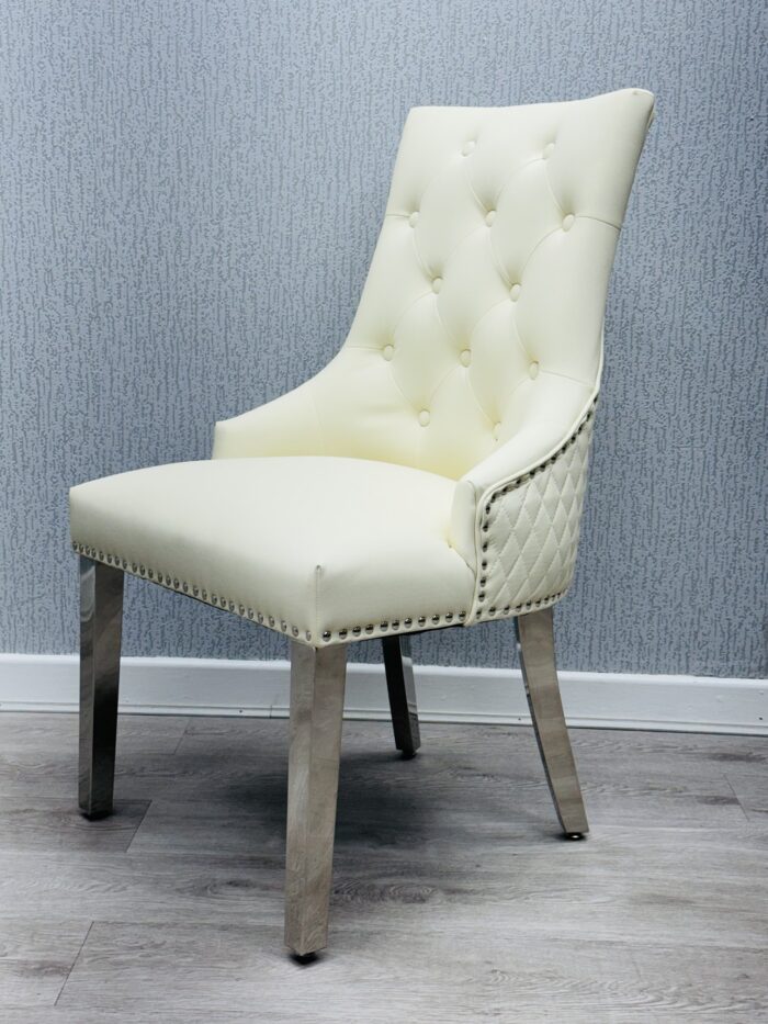 Majestic Cream PU Chair Set of 2