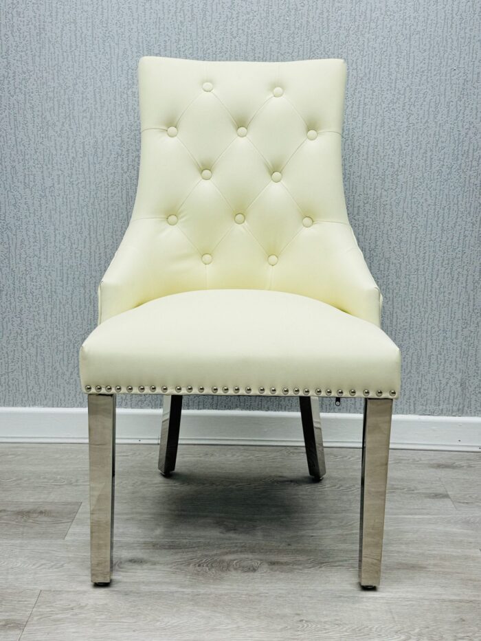 Majestic Cream PU Chair Set of 2